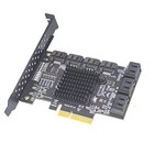 6 Ports Pci-e Expansion Card Board Adapter Pci-e X4x8x16 6g Sata3 0 For Asmedia