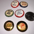 Vintage Novelty Pinback Buttons Slang Humorous Carnival Pins  6 