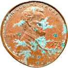 1973 Lincoln Cent Elongated Flattened Novelty Coin    railroad Pressed   