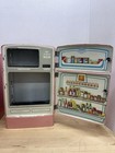 Vtg Wolverine Pink Metal Tin Litho Toy Refrigerator   Stove 1950 s