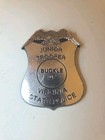 Vintage Kids Junior Trooper Virginia State Police Plastic Badge Buckle Up 