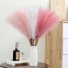 30pcs Faux Pampas Grass - 24 Inch Pink Pampas 30 Pieces Pink   White   Blush