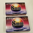 Vintage Tdk P6-120mp 8mm 120 Minute Premium Camcorder Video Tapes Lot 2 New