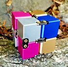Multi Color Aluminum Infinity Cube Fidget Toy Anxiety Stress Adhd  Adults Kids