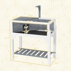 Wooden Tortoise House  Tortoise Enclosure With Storage Shelf  Lamp Holder  Grey