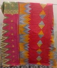Reversible Kantha Lot Twin Quilt Indian Vintage Handmade Blanket Throw Patchwork