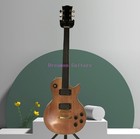 High Quality Electric Guitar Burlywood Fretless Lp Mahogany Neck Body Natural