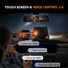 Wolfbox 4k 12  Dual Dash Cam Car Rear Mirror View Backup Dual Camera M40 Wifi