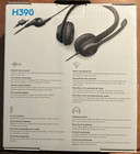 Logitech H390 Black Usb Wired Computer Headset W noise-canceling Microphone New