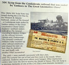1862 50c The Western   Atlantic R r  Atlanta Ga Civil War Era Obsolete Bank Note