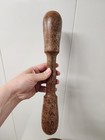Old Vintage Chunky Large Wooden Mortar   Pestle Primitive Country Farm 13 
