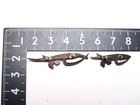 Japan Antique Edo Meiji Era Shakudo Menuki Orchid Sword Fittings Katana