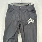 Grenade Pants Mens Small Black Nylon Lined Snowboard Pockets Logo Spellout