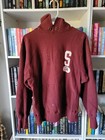 Vtg 80s Champion Reverse Weave Warmup Hoodie Large Red Stanford Sweatshirt Rare