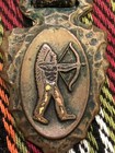 Vintage Antique Estate Sale Copper Native American Fob With Original Leather