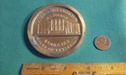 Old Lucky Nickel Coin-like Thick Metal Paperweight Advertising Hastings Nebraska