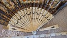 Vintage Hand Fan Carved Pierced Sticks Paper French Scenes On 2 Sides As Is