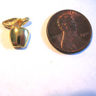 Gold Tone Apple Lapel Pin Tie Tack Teacher Appreciation Thank You Gift