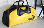 Vintage Puma Gym Bag - Duffel Bag - Black   Yellow