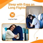 Inflatable Travel Pillow - Airplane Pillow For Neck Support On Planes  Buses    