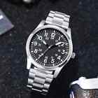Men s Aviator Chronograph Black Dial Eco-drive Watch New Luxury Calendar Quartz