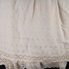 Vintage Eyelet Bed Skirt King Off White Cream Country Lace Split Corners Ruffle