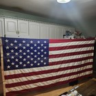 Vtg 1960 s Valley Forge Flag Co 50 Star American Flag Sewn Stars Usa 9ft X 4ft 