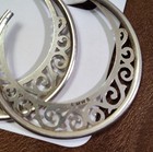 Mws Signed Sterling Silver 925 Filigree Hoop Earrings Butterfly Closure 8g