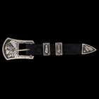 Vtg Sterling Silver Native American Chief Western Biker Belt Buckle Ranger Set
