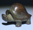 Old Bronze Tortoise Turtle Statue Figurine Home Decorationmini Chinese