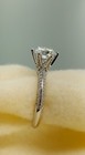 2 Carat Moissanite Ring Solitaire Engagement Ring 14k White Gold Finish