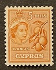Travelstamps  1955 Cyprus Stamps Scott  170 Sg 175 Qeii   Oranges Mint Mogh