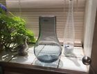 Libera Czech Modern Art Thick Glass Vase Smokey Grey 11 5  Ostrich Hip Deco Chic