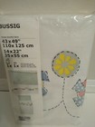 Bussig Crib Duvet Cover  Pillowcase  Multicolor  White   Green  43x49  Kids New