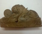 Carved Wood Switzerland Lion Of Lucerne Helvetiorum Fidei Ac Virtuti Lion Figure