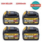 4 Pack 12ah 20v 60v Max Replacement For Dewalt Battery Lithium Dcb612 Dcb609-2