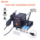 780w 2-in-1 Digtial Soldering Iron Station Kit Hot Air Gun  Rework Station Tool