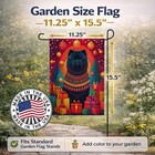 Caroline s Treasures Black Chow Chow Holiday Christmas Garden Flag Dac3069gf