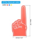 6pcs Giant Foam Finger 18 Inch Diy Blank Foam Fingers  Red Blue Yellow