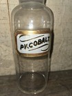 Antique Pv  Cobalt Glass Apothecary Bottle Handblown 11  Medical Medicine Art