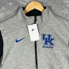 Nike Kentucky Wildcats Mens Small Quarter Zip Fleece Pullover Gray Black New