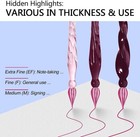 Essshop Glass Pen Calligraphy Set - 3 Purple Crystal Dip Pens Color Ink And Pen 