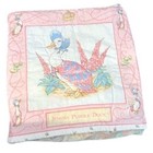 Vtg Handmade Beatrix Potter Quillow Baby Blanket Quilt Peter Rabbit Mice Duck