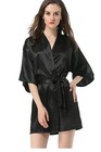 Silk Satin Kimono Robe Bathrobe Bridesmaid Dressing Gown Us