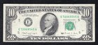 1990  10 Frn Federal Reserve Note    major Misalignment Error    Very Fine