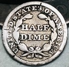 1848 Seated Liberty Half Dime 5c Ungraded Large Date Us Silver Coin Cc25033