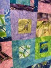 Gorgeous Dragonfly Handmade Quilt Or Wall Hanging For Child baby Lime Soft Lined