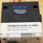 Festo Cpx-fec-1-ie Control Block With Cpx-ge-ev-s Interlinking Block - Used