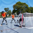 Franklin Sports 50 Inch Portable Steel Street Hockey Goal Quick Assembly Durable
