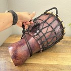 Brown Purple Fiberglass Djembe Hand Drum Rope Tuned Bongo 17    X 12   